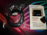 Adaptor audio digital DAC optic analogic RCA + cablu toslink optic 5m, Carguard