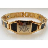 Bratara simboluri masonice - Gold and Carbon