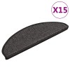 VidaXL Covorașe scări autoadezive, 15 buc. gri 65x21x4cm, aspect sisal 326873