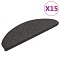 vidaXL Covorașe scări autoadezive, 15 buc. gri 65x21x4cm, aspect sisal 326873