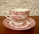 CEASCA SI FARFURIOARA DIN PORTELAN ENGLEZESC UNICORN- MADE IN STAFFORDSHIRE