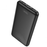 Baterie Externa XO Design PB312, 10000mAh, 10W, 2 x USB-A, Neagra