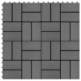 VidaXL Plăci de pardoseală, 22 buc., gri, 30 x 30 cm, WPC, 2 mp