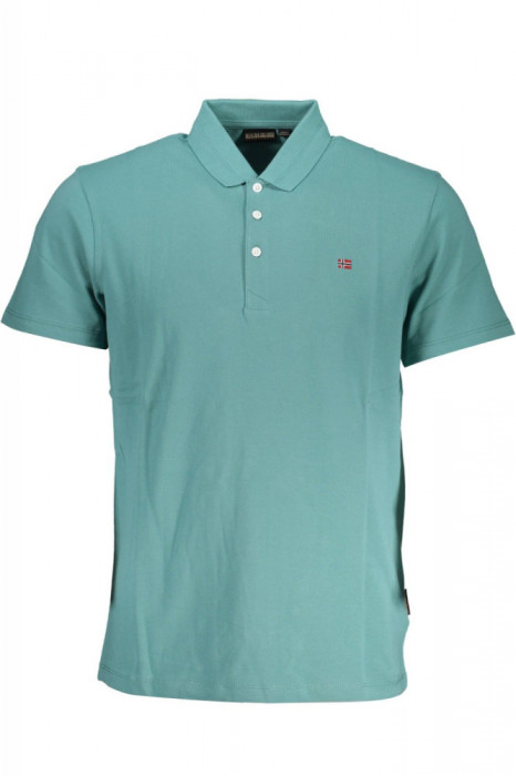 Tricou polo barbati din bumbac cu logo verde L, Verde, L INTL, L (Z200: SIZE (3XSL --&gt;5XL))