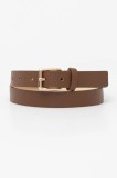 Answear Lab curea de piele culoarea bej
