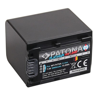 Acumulator Patona Platinum NP-FV70 2060mAh replace Sony DCR-DVD DCR-HC DCR-SR-1311 foto