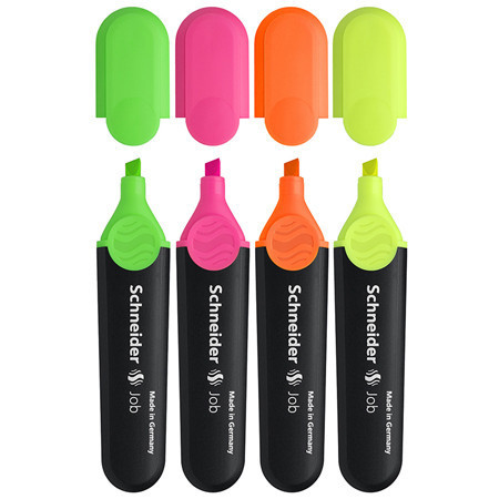 Set 4 evidentiatoare neon schneider