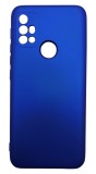 Husa din silicon, silk touch si catifea pentru Motorola G30, Albastru inchis, Oem