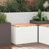 VidaXL Bancă de grădină Alb 60 x 40 x 43 cm Oțel 874892