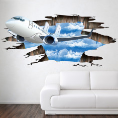 Sticker decorativ, gaura in perete spre cer, 110 cm, 66STK foto