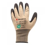 Mănuși de protecție W&uuml;rth Ecoline din poliester reciclat cu strat din cauciuc natural