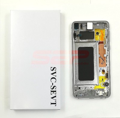 LCD+Touchscreen cu Rama Samsung Galaxy S10e / G970F PRISM WHITE original foto