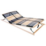 vidaXL Bază cu lamele Manual Maro 100 x 190 cm Lemn de fag masiv
