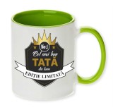 Cana maner verde personalizata &quot;Cel mai bun TATA&quot;, INOVATIX&reg;. 330ml