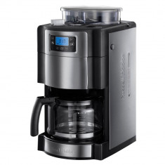 RESIGILAT: Cafetiera Russell Hobbs, Rasnita incorporata, 1000 W, LCD, 1.5 l, 12 Cesti, Argintiu/Negru foto