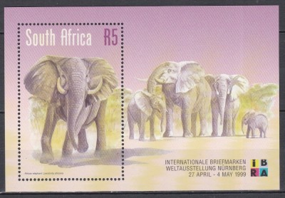 Africa de Sud 1999 - Expoziția Internațională de Timbre &amp;bdquo;IBRA &amp;#039;99&amp;rdquo; - N&amp;uuml;rnberg, Colita, MNH foto