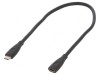 Cablu USB 3.2 USB-C la USB-C 0.3m Negru, Akyga