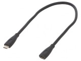 Cablu USB 3.2 USB-C la USB-C 0.3m Negru, Akyga