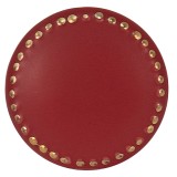 Cumpara ieftin Set 4 butoni mobilier ceramica rosie aurie 4x3 cm