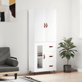 VidaXL Dulap &icirc;nalt, alb, 69,5x34x180 cm, lemn compozit