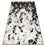 Covor ALLURE 1966 Cub 3D - Structural, elegant, glamour negru / aur , 120x170 cm