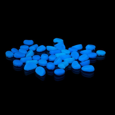 Pietricele fosforescente decorative glow albastre care lumineaza albastru pachet 100 grame MultiMark GlobalProd foto