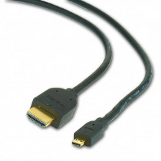 CABLU video GEMBIRD adaptor HDMI (T) la Micro-HDMI (T) 4.5m conectori auriti negru &amp;amp;quot;CC-HDMID-15&amp;amp;quot; foto