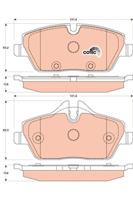 TRW GDB1870 COTEC set placute frana,frana disc