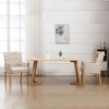 Scaun bucatarie cu brate vidaXL bej, textil, lemn hevea, 61x66x95 cm, design ergonomic, confortabil