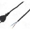 Cablu alimentare AC, 5m, 2 fire, culoare negru, cabluri, CEE 7/16 (C) mufa, PLASTROL - W-97150