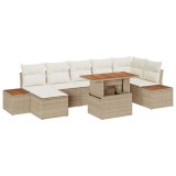Cumpara ieftin Set de canapele pentru grădină 8 pcs Bej Rattan poli