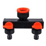 Conector Robinet Dublu, Furtun, Cu &Icirc;ntrerupător, Plastic, Negru/Portocaliu, Oem
