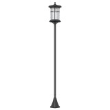 Outsunny Lampă Solară, Lumină Stradală &icirc;n Aer Liber, Impermeabil pentru Terasă, Grădină, Curte, Cale, 23.5x23.5x184 cm, Alb | Aosom Romania