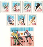 Nicaragua 1984 Mi 2472/78 + bl 155 MNH - Jocurile Olimpice de iarna, Saraievo