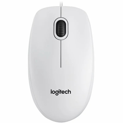 MOUSE cu fir LOGITECH B100 alb 910-003360 foto