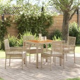 VidaXL Set de masă pentru grădină 5 pcs Bej Rattan poli 3334918