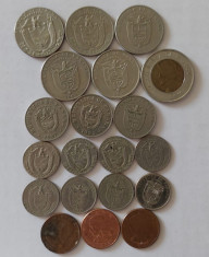 lot monede Panama 20buc, 1 balboa,1/4balboa,5centesimos,1/10balboa,1 centesimos foto