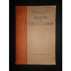 Buletin de fizica si chimie, anul XIV, volumul 14, 1990