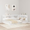 VidaXL Tăblie de depozitare cu raft cu headboard cu depozitare Alb 140 cm Lemn compozit