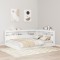 vidaXL Tăblie de depozitare cu raft cu headboard cu depozitare Alb 140 cm Lemn compozit