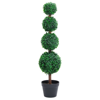 Planta artificiala cimisir cu ghiveci, verde, 90cm, forma minge GartenMobel Dekor foto