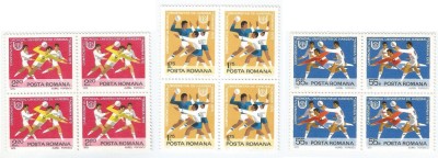 |Romania, LP 870/1975, Jocurile Mondiale Universitare de Handbal, bloc 4, MNH foto
