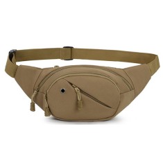 Borseta Sport, Zamo&reg;, Material Impermeabil, 4 Fermoare, Talie Reglabila, Dimensiune 34x14x8cm, Crem