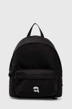 Karl Lagerfeld rucsac femei, culoarea negru, mic, neted