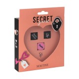 Joc erotic pentru cupluri SEXITIVE Secret Game, include 3 zaruri cu provocări, locații și timp (instrucțiuni &icirc;n limba spaniolă)