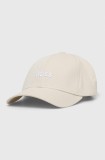 BOSS șapcă de baseball din bumbac culoarea bej, cu imprimeu, 50495121