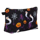 Portfard Halloween, Poliester, Imprimeu Multicolor, 22x3.5x11cm, Oem