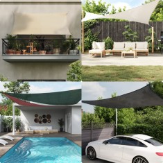 Gossi panza parasolar, gri deschis dreptunghiular 3x6 m hdpe 160 g/m2