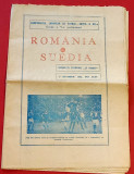 Program meci fotbal ROMANIA - SUEDIA (08.09.1982)