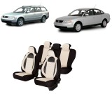 Cumpara ieftin Set huse scaune compatibile VW Passat B5 (1997-2005) Piele + Textil (Compatibile cu sistem AIRBAG), Umbrella